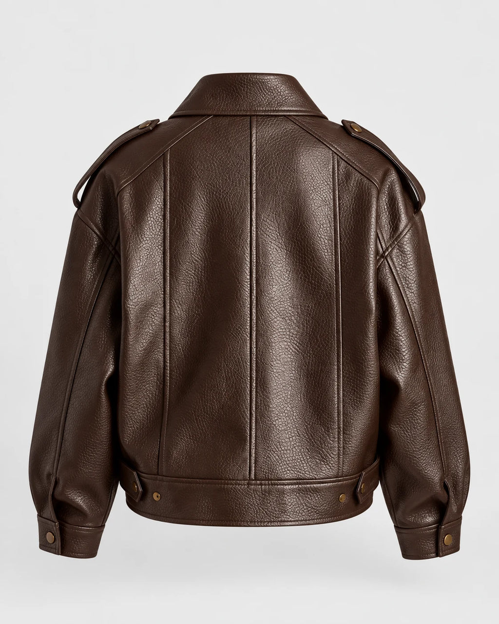 Chocolate Faux Leather Jacket