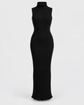 Black Ribbed Maxi Dress